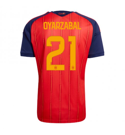 Espanja Mikel Oyarzabal #21 Kotipaita MM-kisat 2026 Lyhythihainen Espanja Mikel Oyarzabal #21 Kotipaita MM-kisat 2026 Lyhythihainen